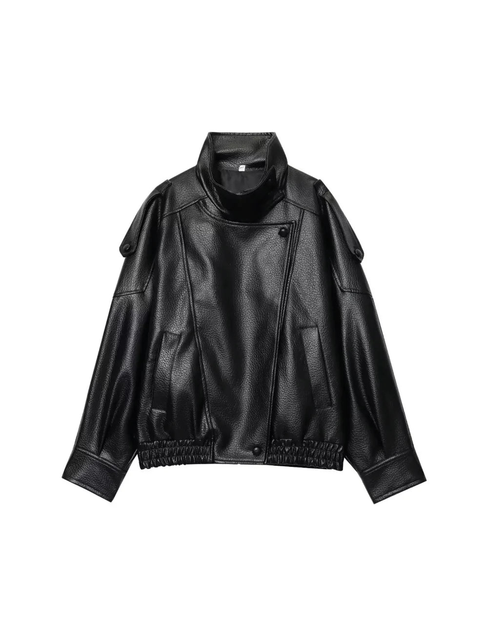 Isolde | Oversized Button-Up Leather Jacket