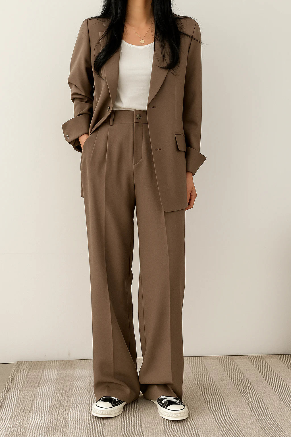 Wisteria | Women'S Suit Tailored Blazer and Pantalon Set, High-Quality Fabric
