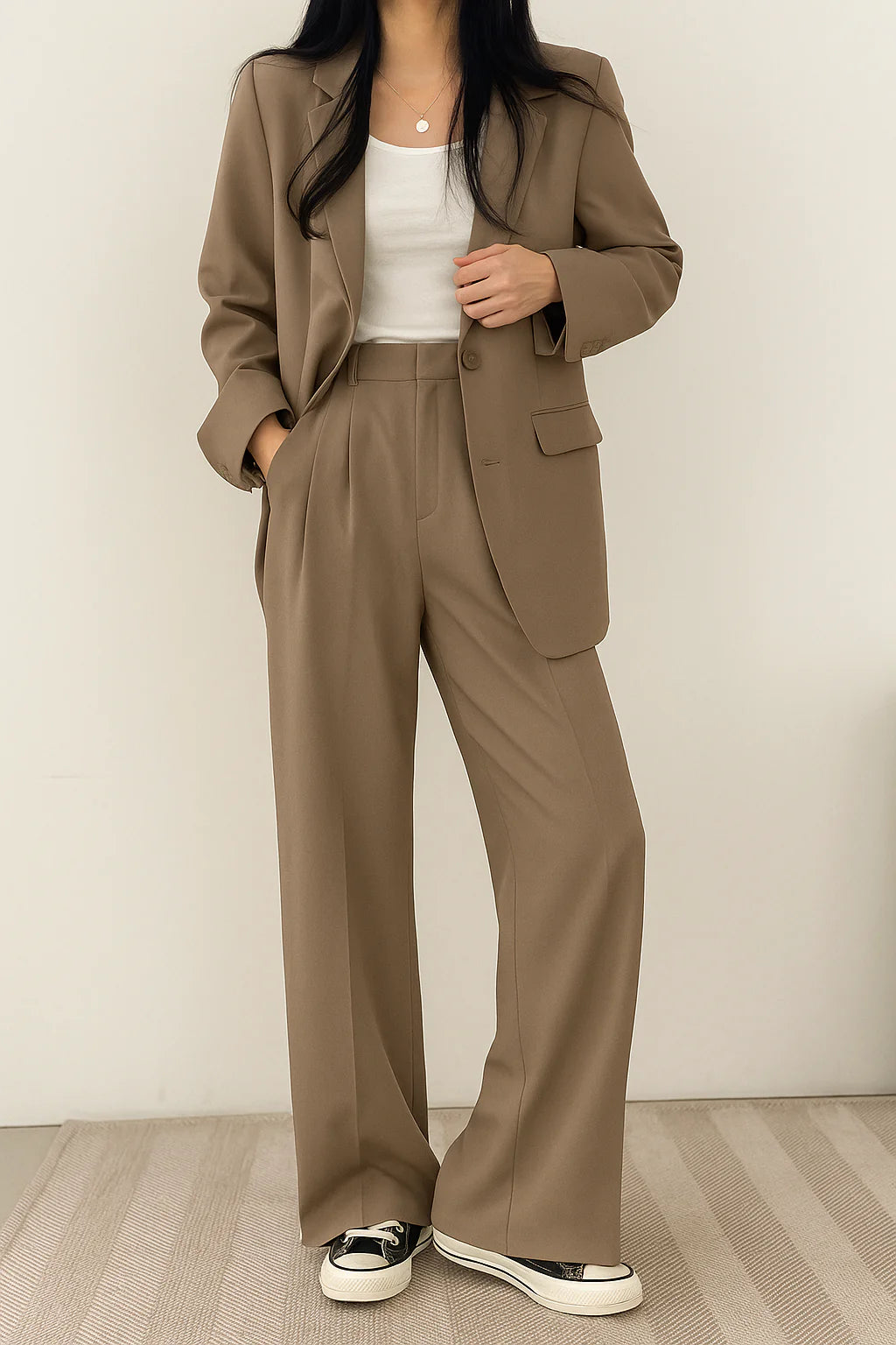 Wisteria | Women'S Suit Tailored Blazer and Pantalon Set, High-Quality Fabric