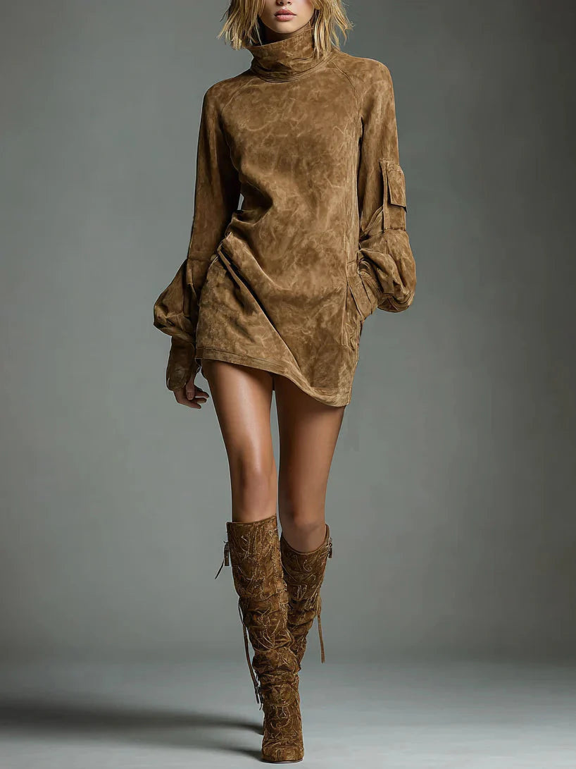 Maelina | Minivestido De Mujer Con Cuello Alto
