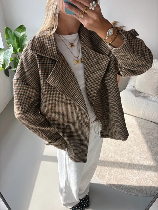 Margot | Classic Houndstooth Coat