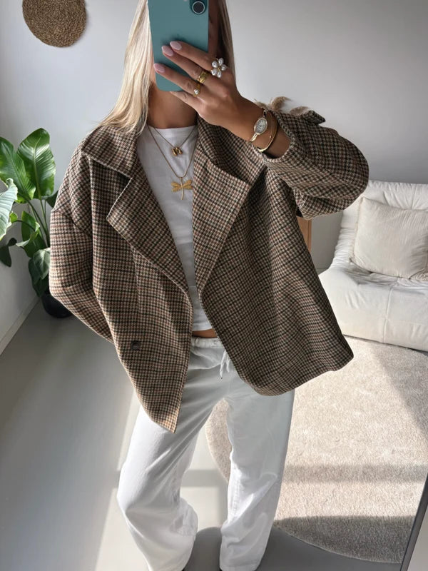 Margot | Classic Houndstooth Coat