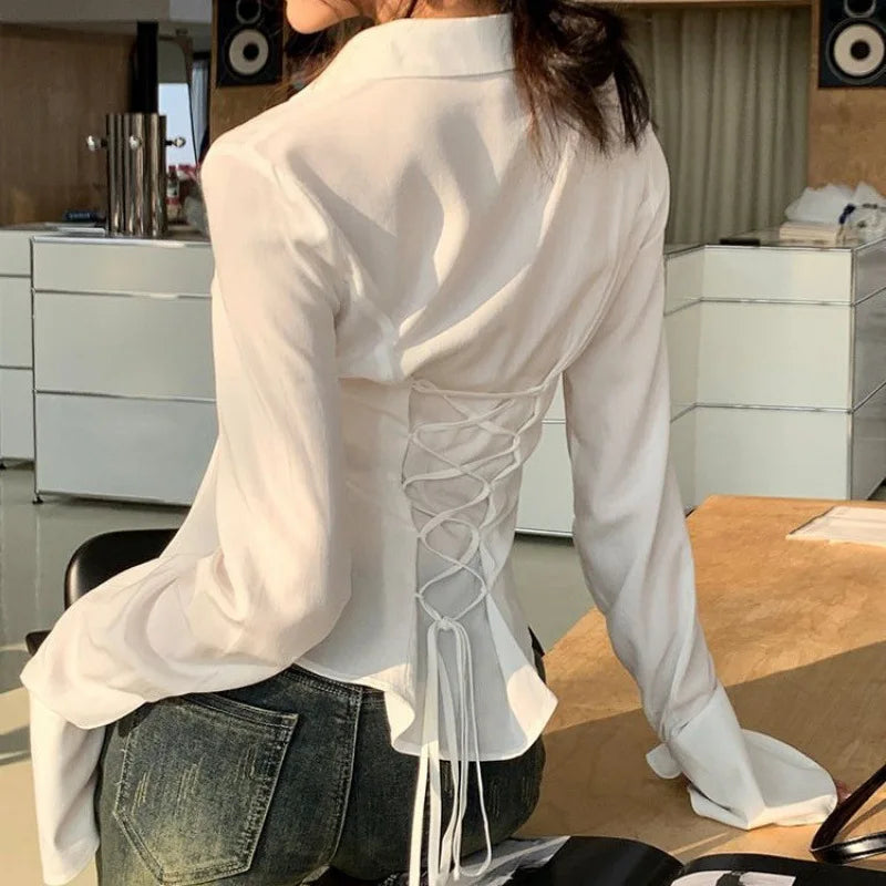 Imogen | Bell Sleeve Fitted Blouse