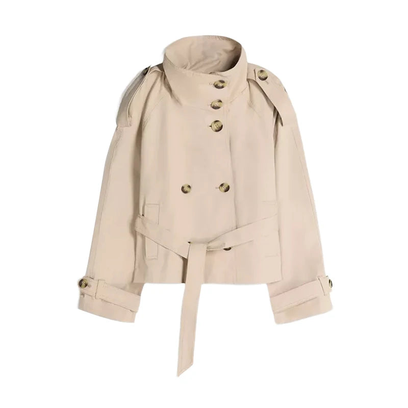 Miriam | Stand Collar Lace-Up Trench