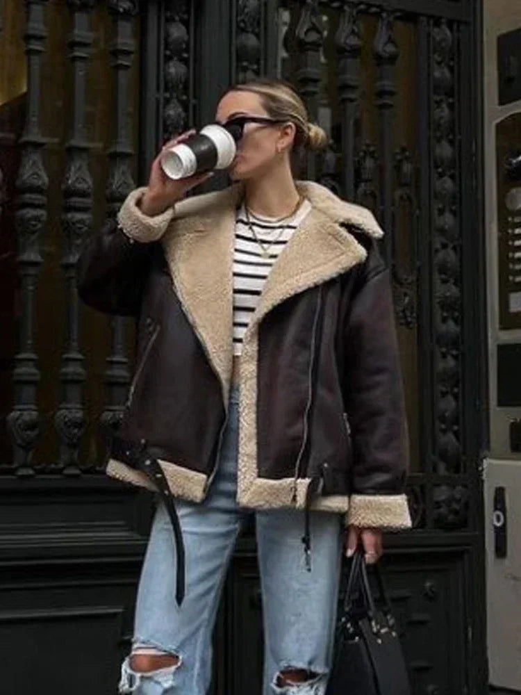 Valentina | Oversized Luxury Leather Jacket