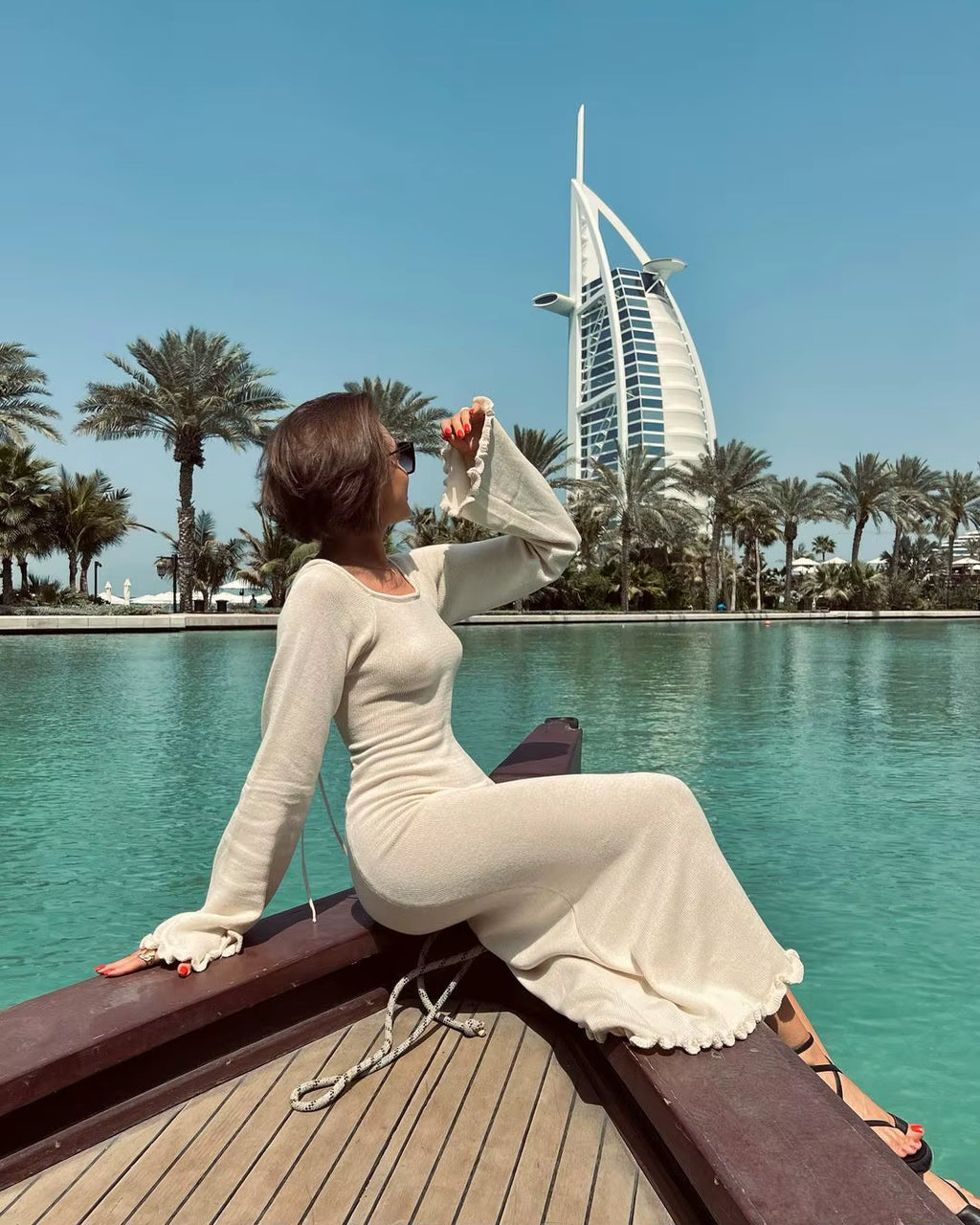 Elara | Backless Knit Maxi Dress