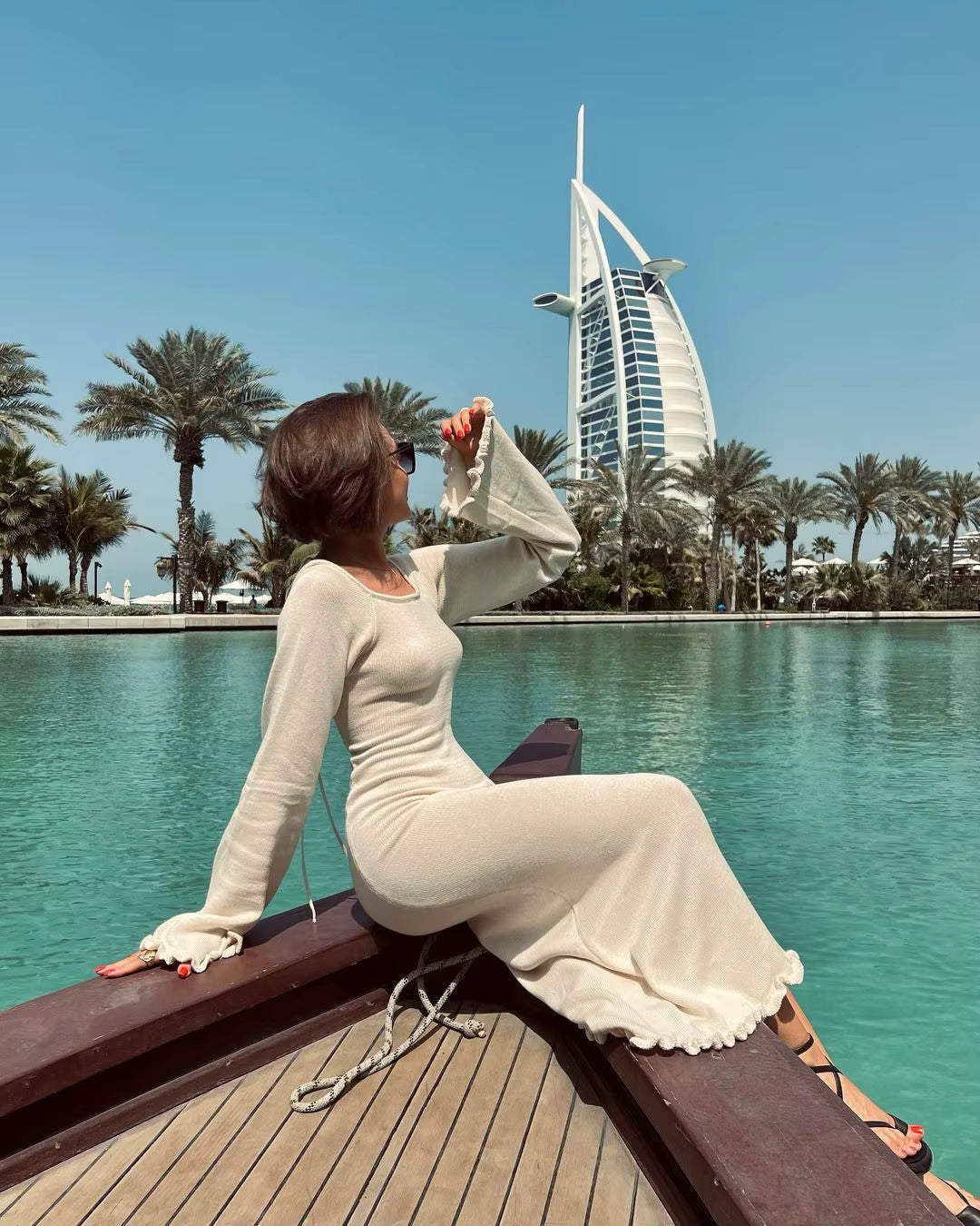 Elara | Backless Knit Maxi Dress