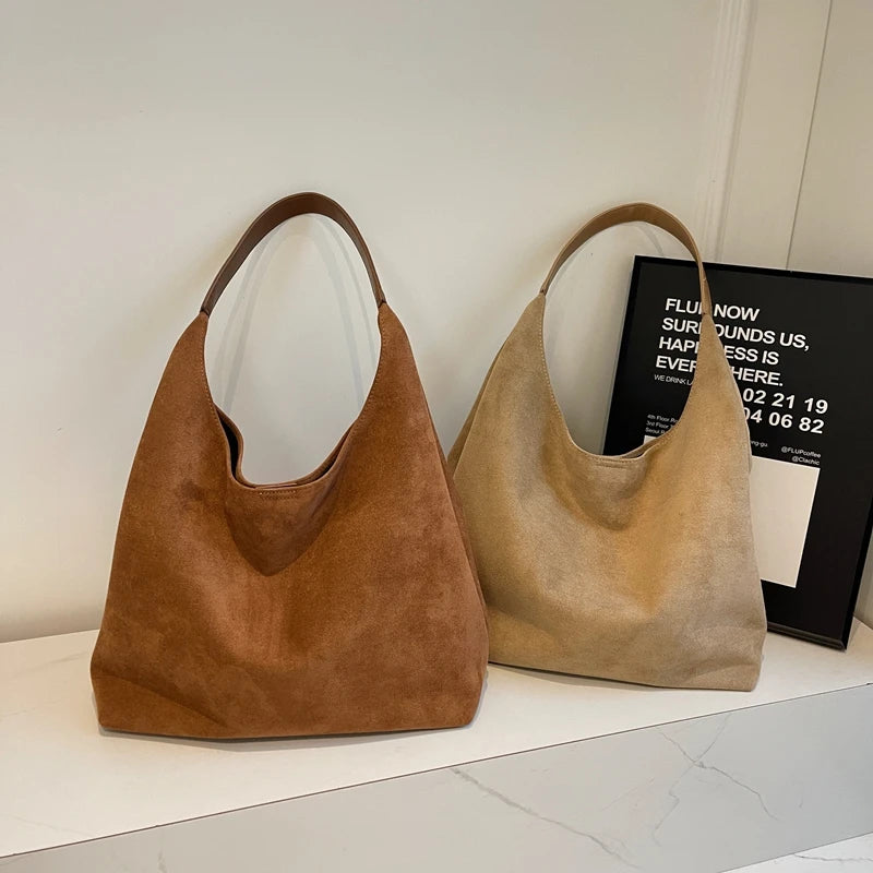 Camille | Suede 2-in-1 Shoulder Tote
