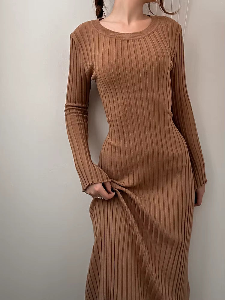 Arabella | Ribbed Knit Maxi Dress