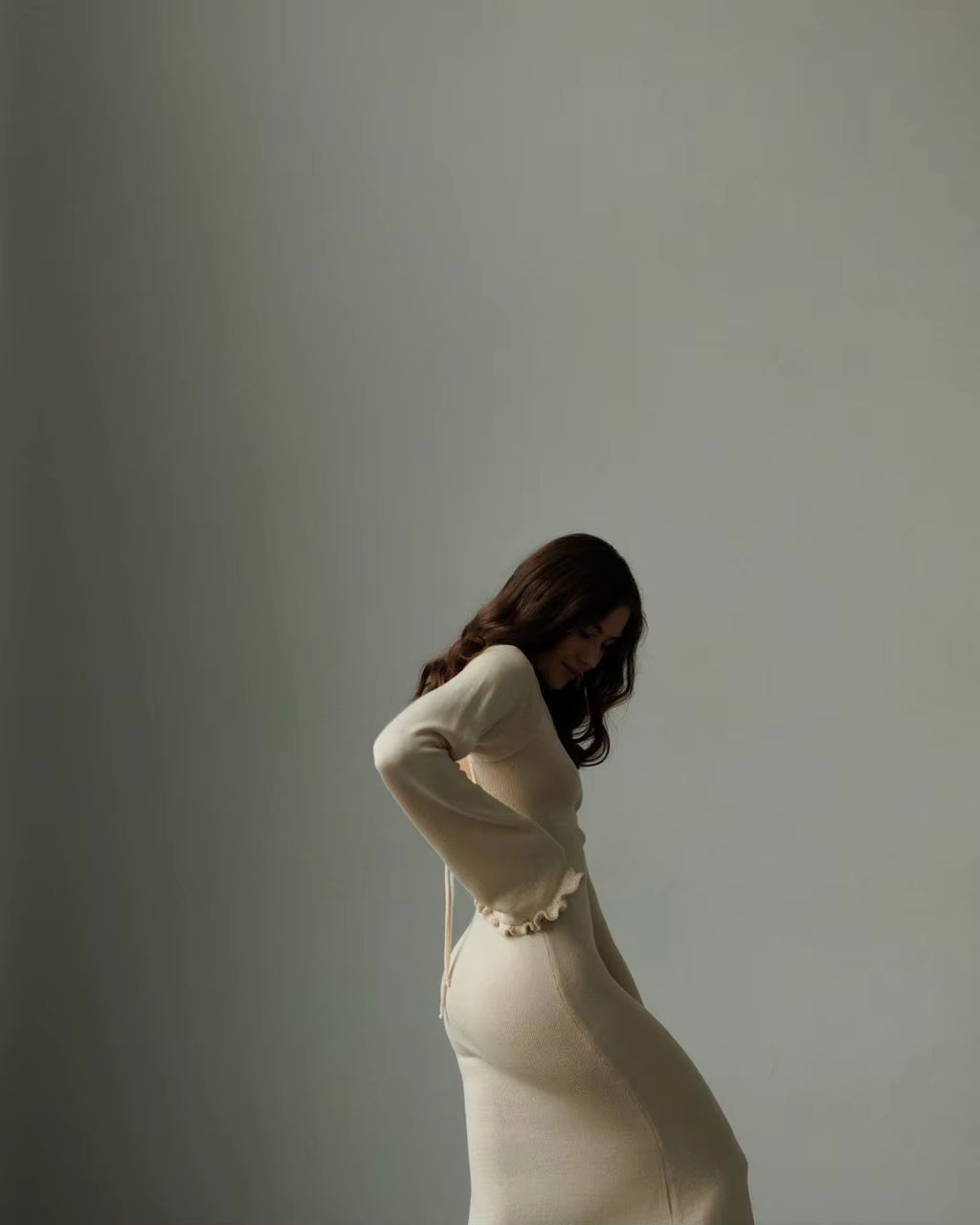 Elara | Backless Knit Maxi Dress