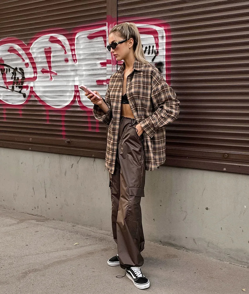 Beatrice | Vintage Plaid Oversized Shirt
