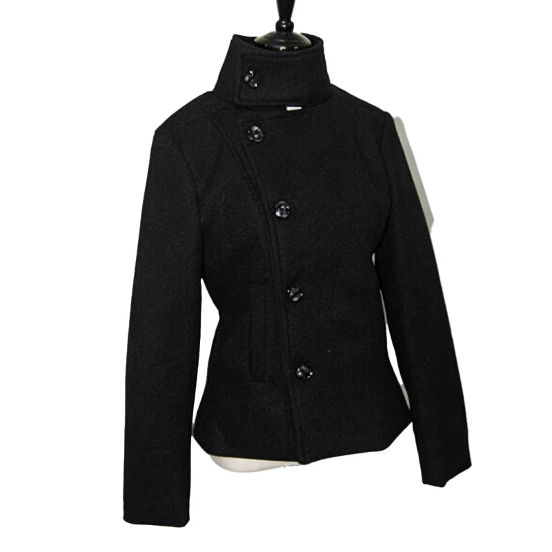 Cordelia | Retro Stand Collar Long Coat