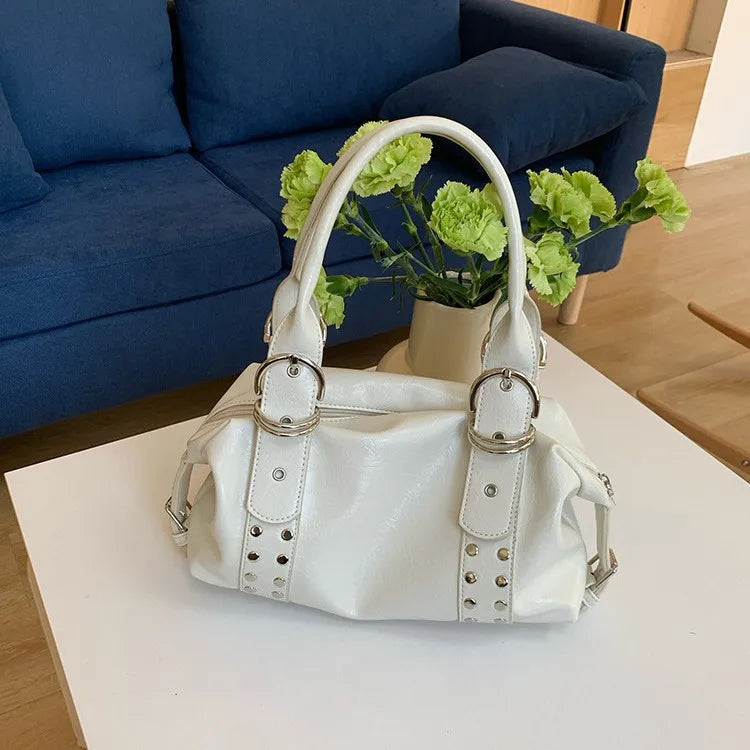 Scarlett | Studded PU Leather Shoulder Bag
