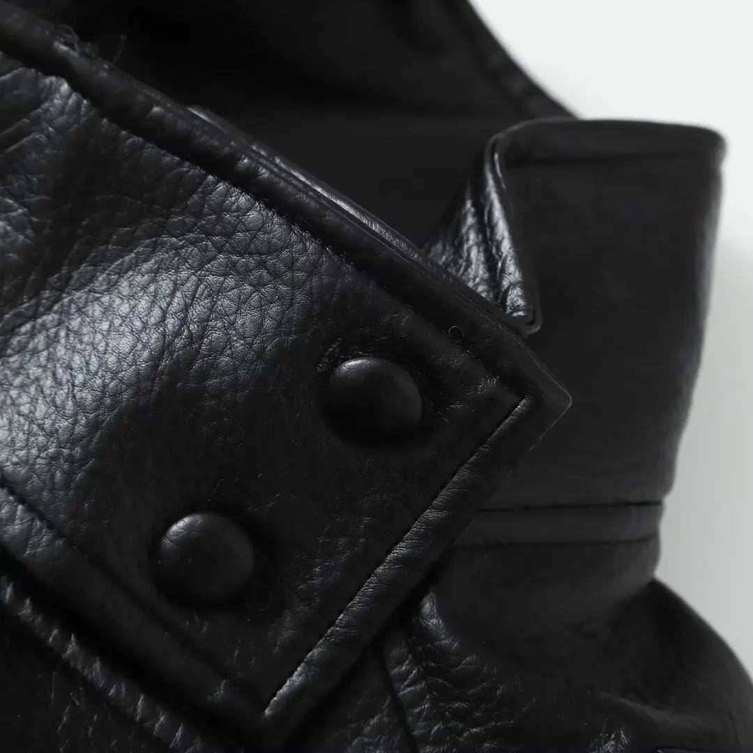 Isolde | Oversized Button-Up Leather Jacket