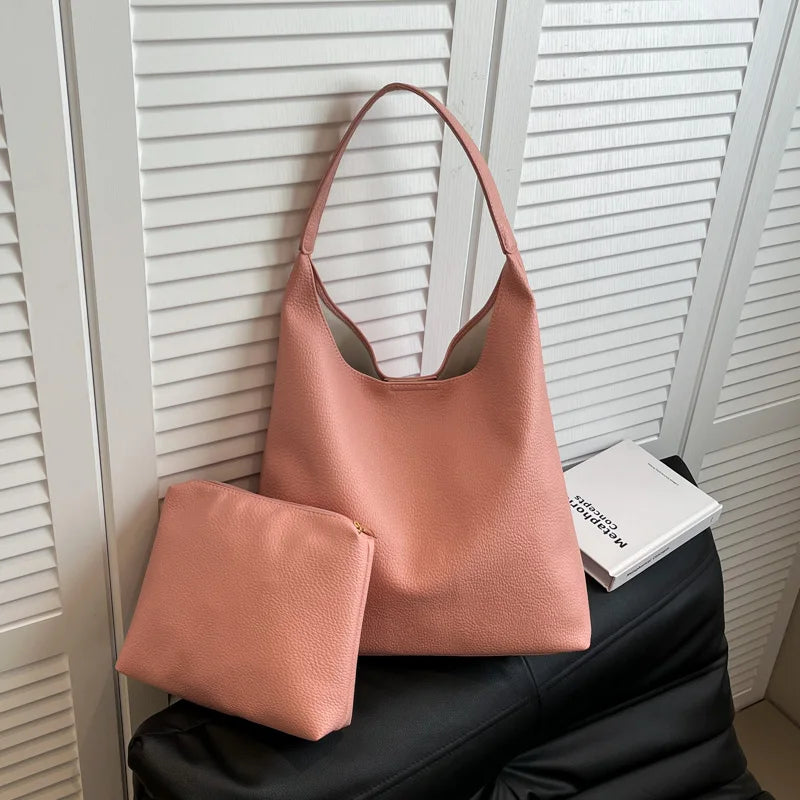 Camille | Suede 2-in-1 Shoulder Tote