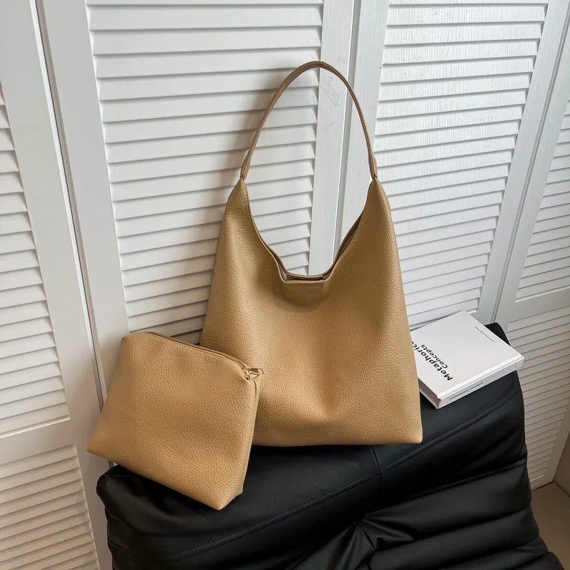 Camille | Suede 2-in-1 Shoulder Tote