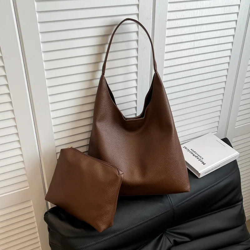 Camille | Suede 2-in-1 Shoulder Tote