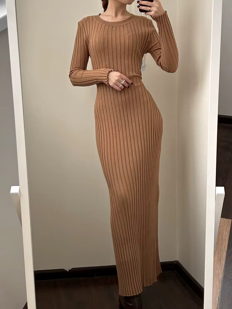 Arabella | Ribbed Knit Maxi Dress