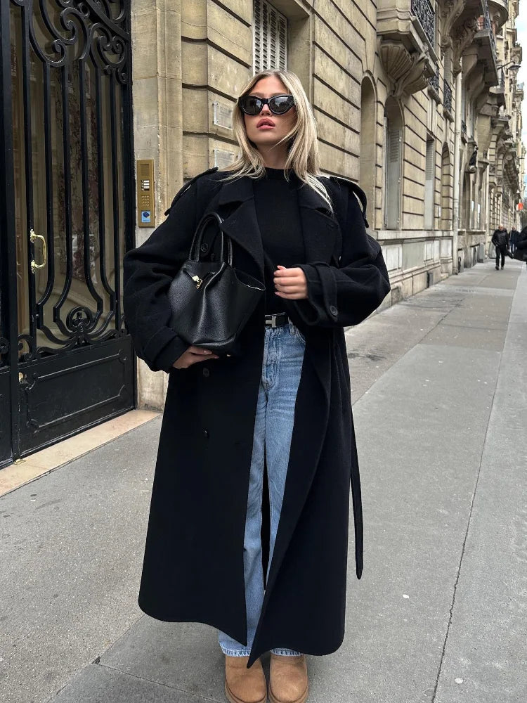 Genevieve | Oversized Wool Button Coat