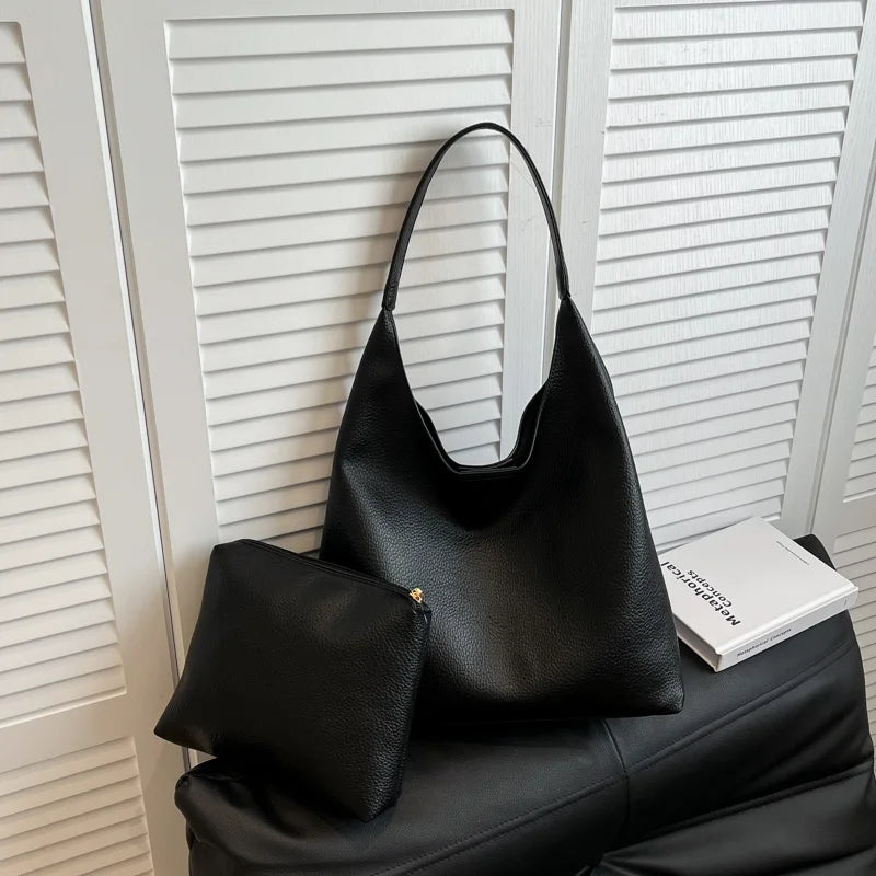 Camille | Suede 2-in-1 Shoulder Tote