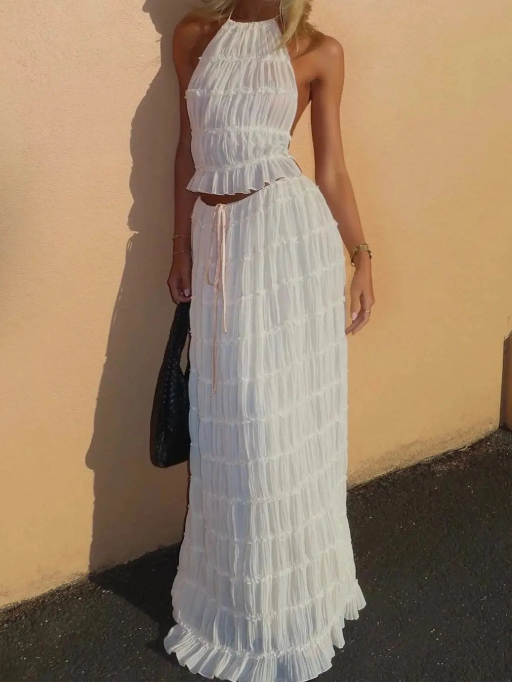 Calista | Halter Sling Top & Maxi Skirt Set