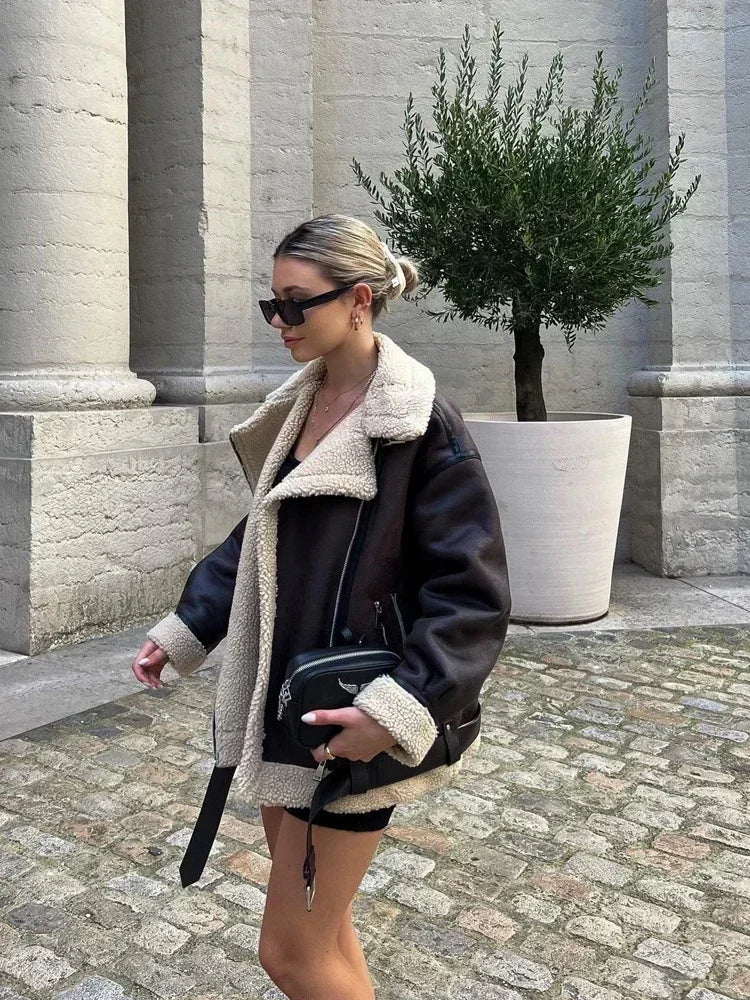 Valentina | Oversized Luxury Leather Jacket