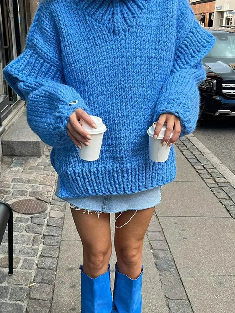 Ottilie | Turtleneck Lantern Sleeve Knit