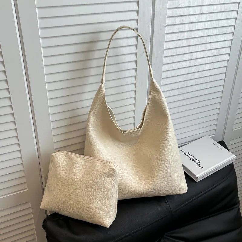 Camille | Suede 2-in-1 Shoulder Tote