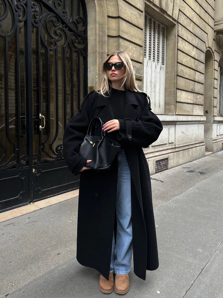 Genevieve | Oversized Wool Button Coat