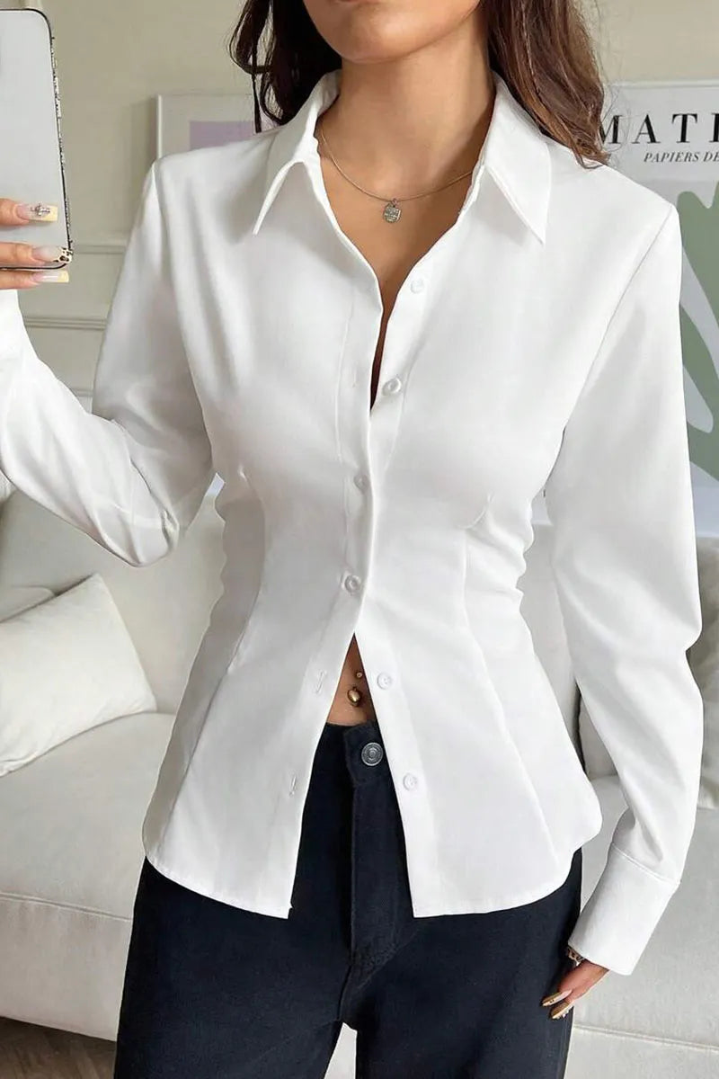 Imogen | Bell Sleeve Fitted Blouse