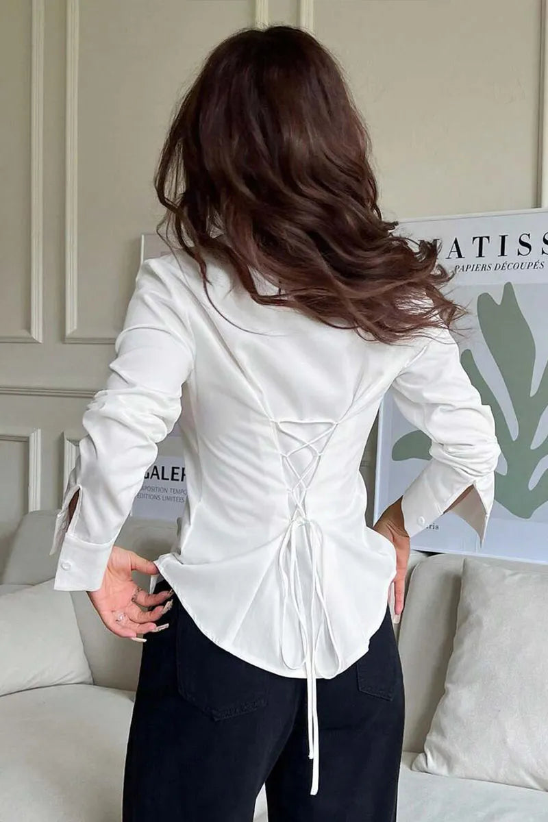 Imogen | Bell Sleeve Fitted Blouse