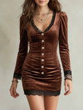Cecily | Velvet Mini Dress
