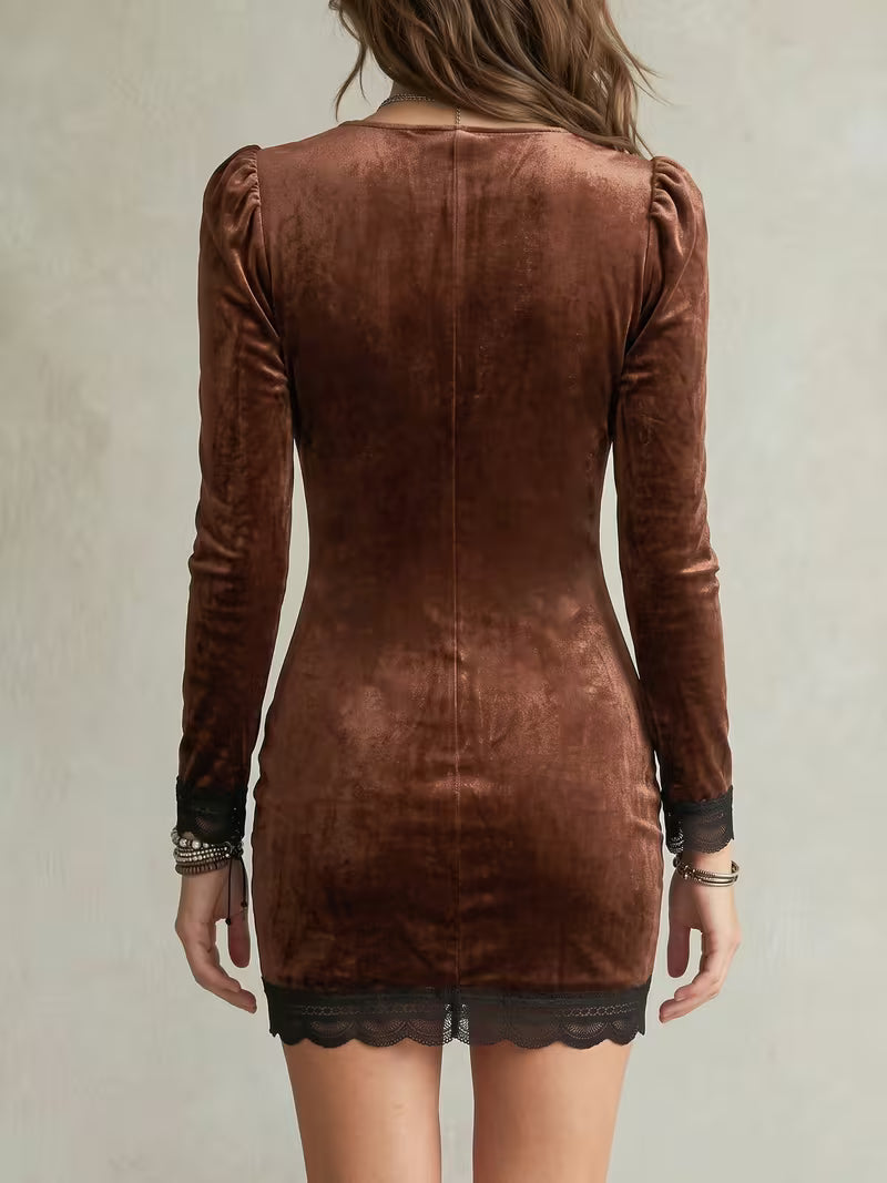 Cecily | Velvet Mini Dress