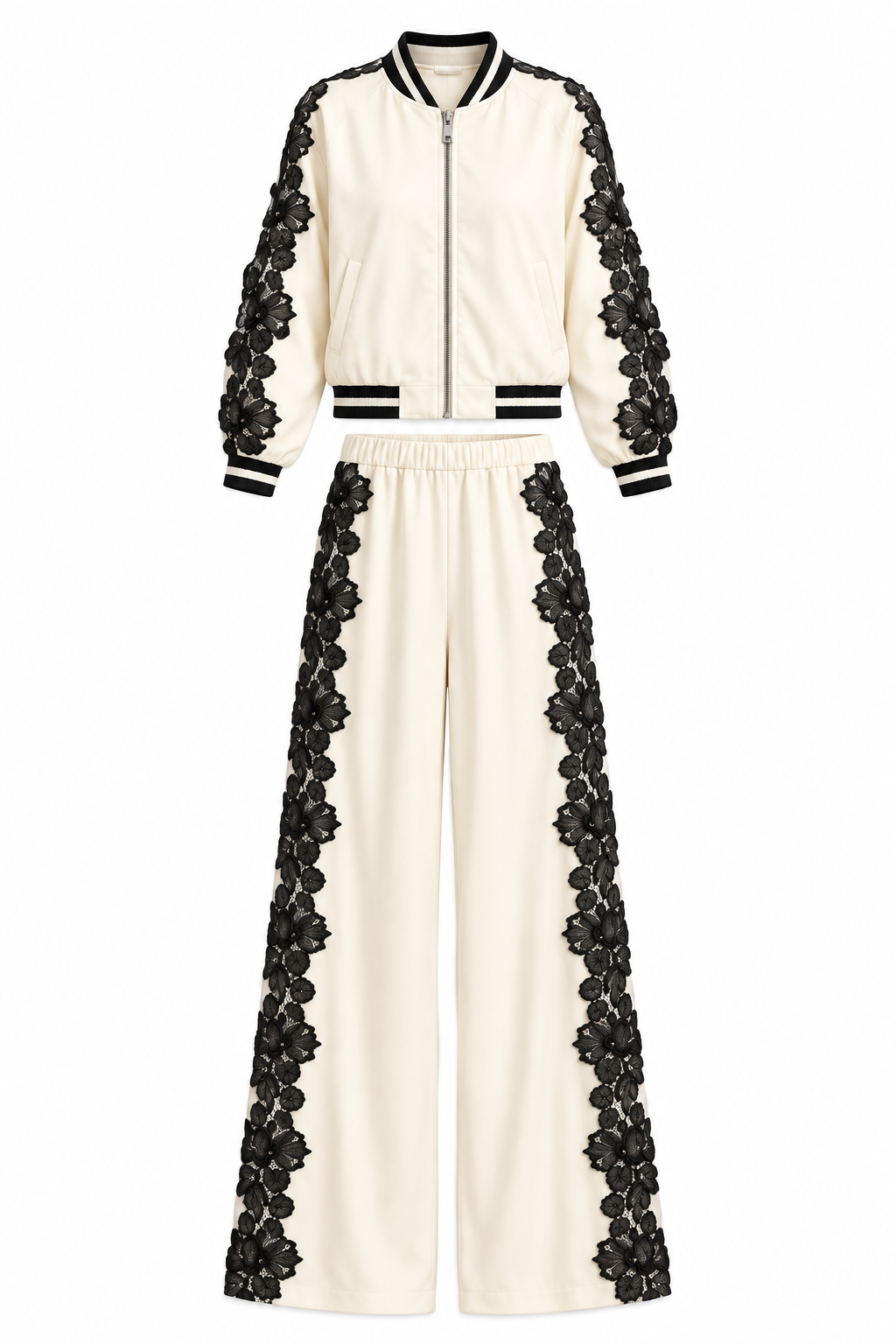Rosalie Lace Trim Two-Piece Set